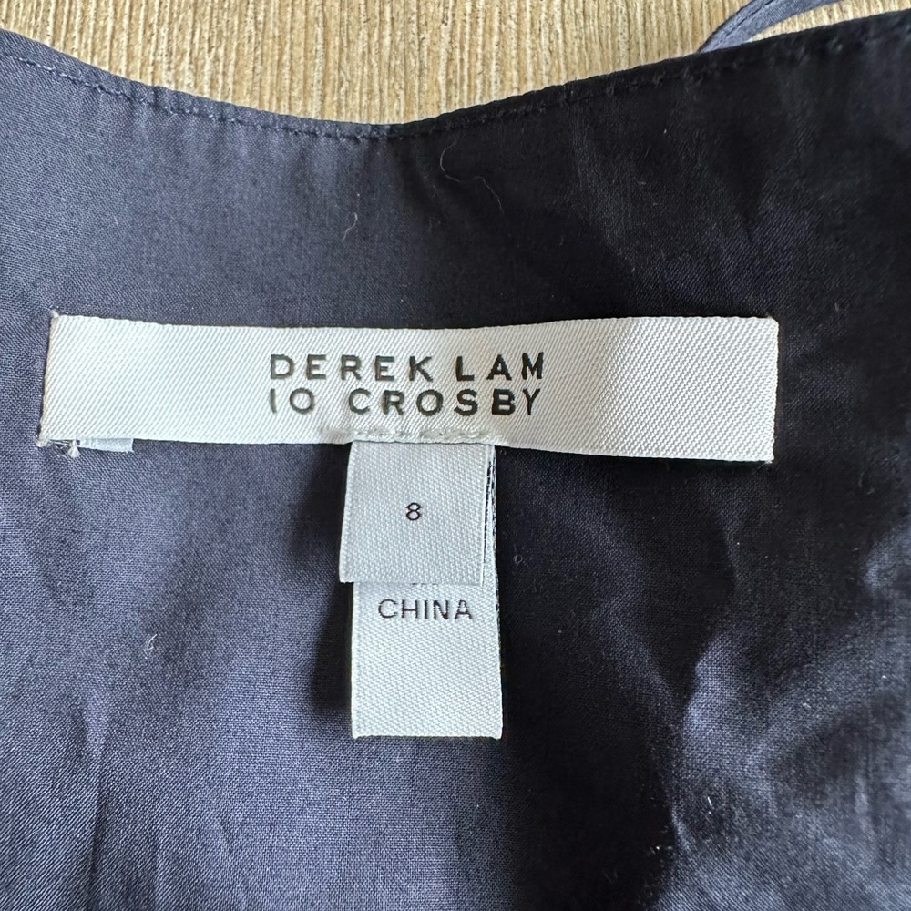 10 Crosby Derek Lam Navy Spaghetti-Strap Mini Dress EUC - Picture 2 of 7